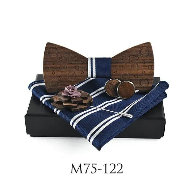 Louisiana Wood Bow Tie Gift Set