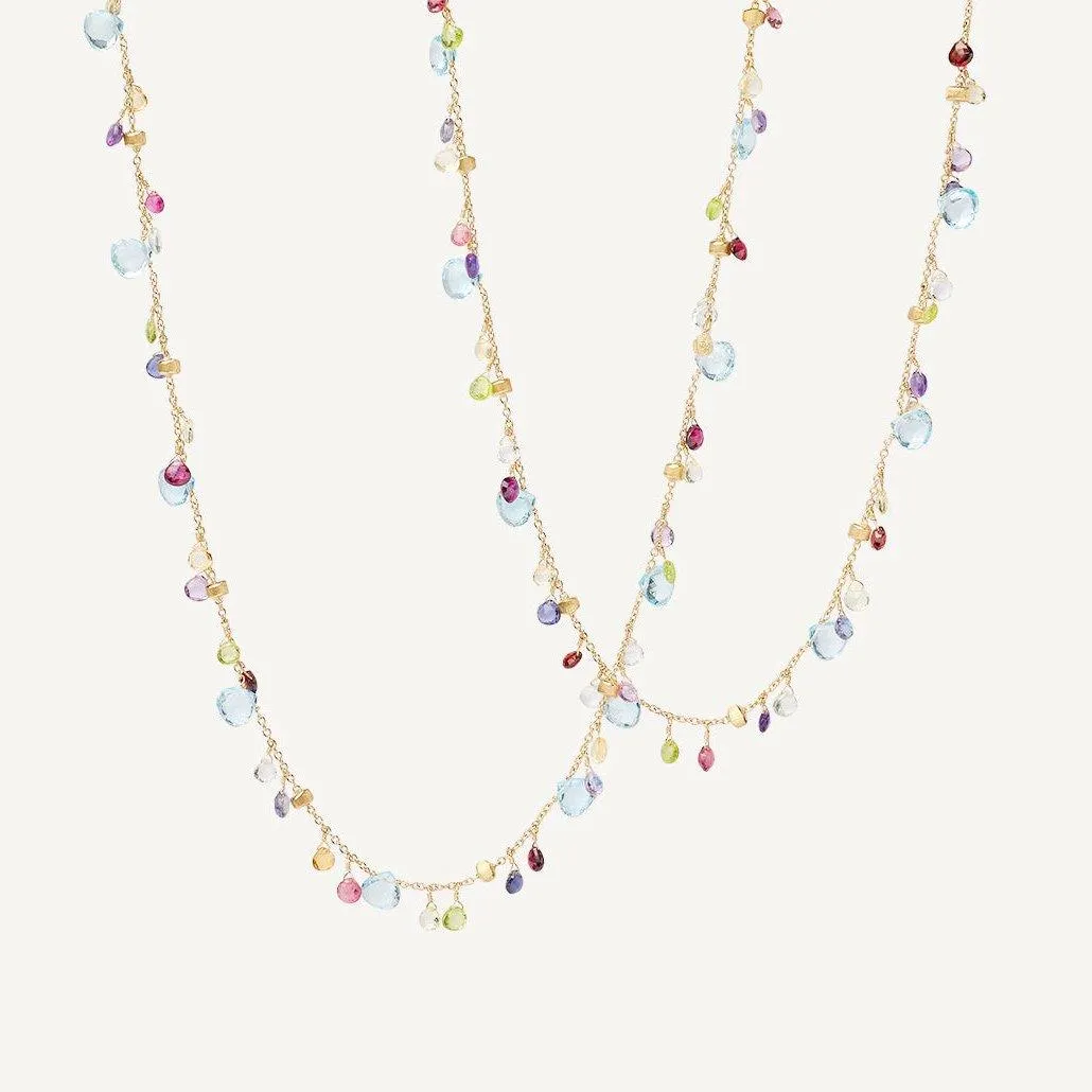 Marco Bicego Paradise Necklace Gemstones and 18k Yellow Gold