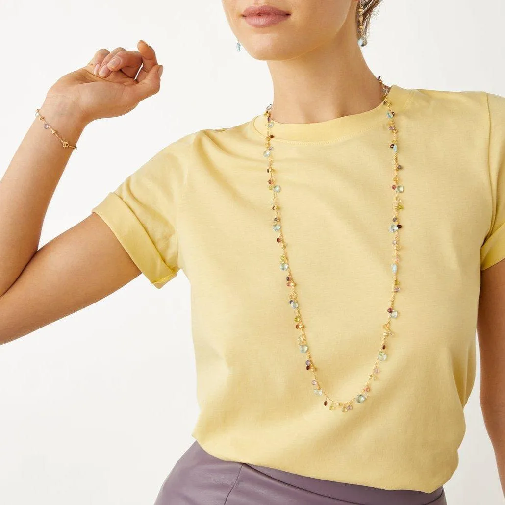 Marco Bicego Paradise Necklace Gemstones and 18k Yellow Gold