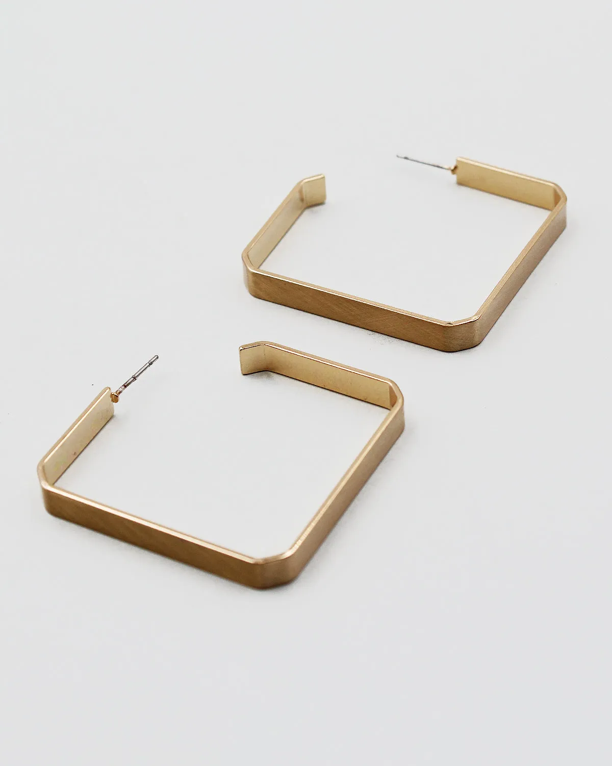 Matte Metal Square Earrings