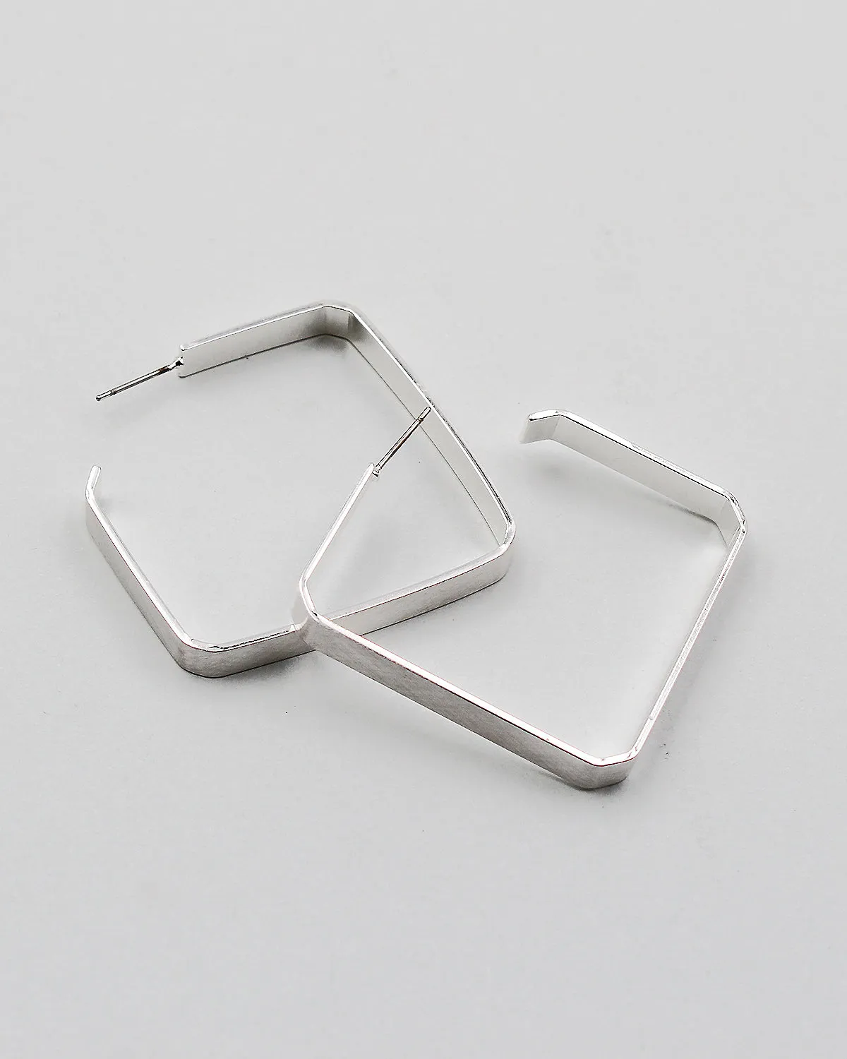 Matte Metal Square Earrings