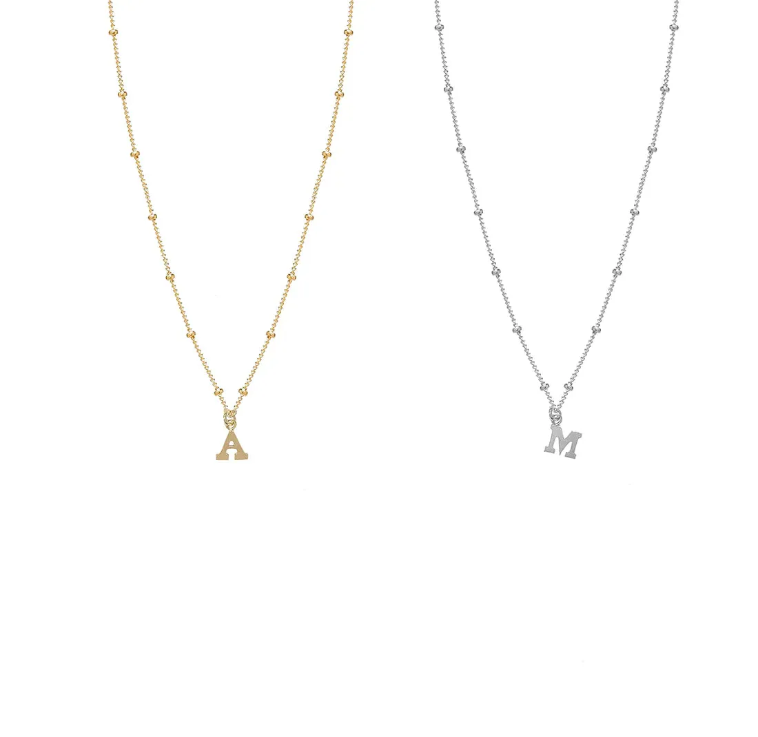 Misuzi | ARIA LETTER NECKLACE | Gold