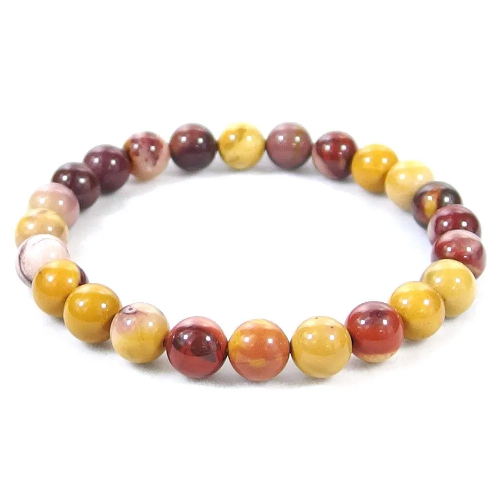 Mookaite Jasper Beaded Crystal Bracelet