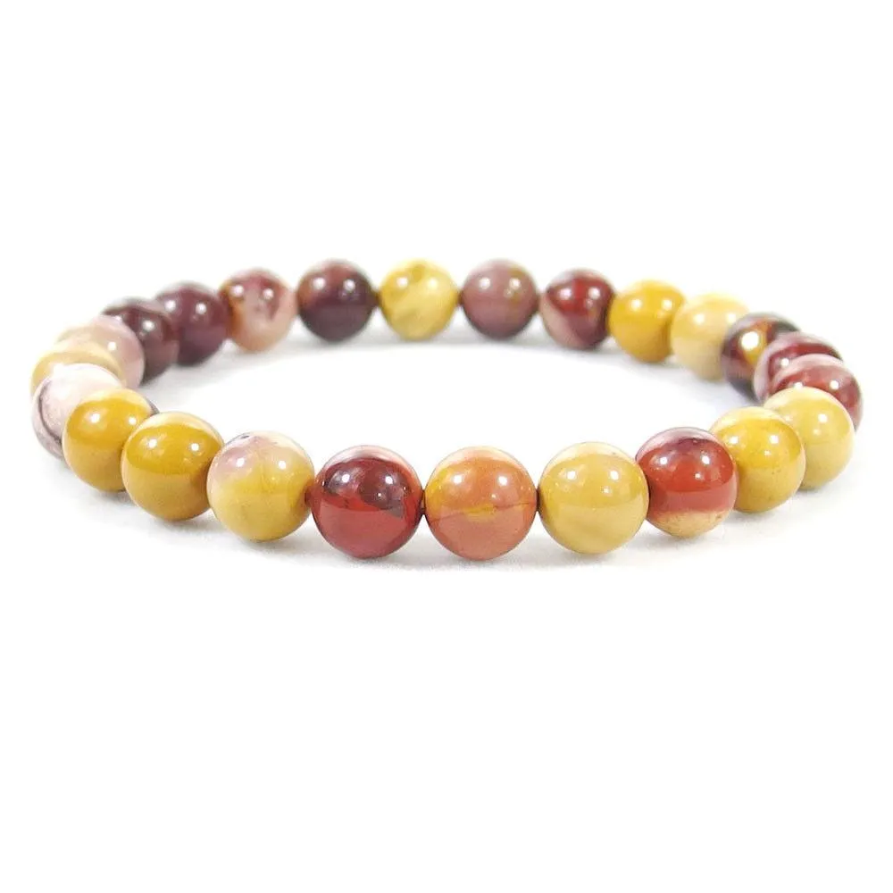 Mookaite Jasper Beaded Crystal Bracelet