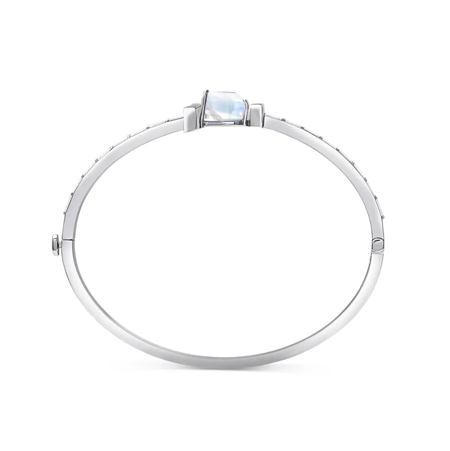 Moonstone Baguette Hinged Bracelet by Meredith Young