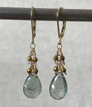 Moss Aquamarine Shimmer Earrings