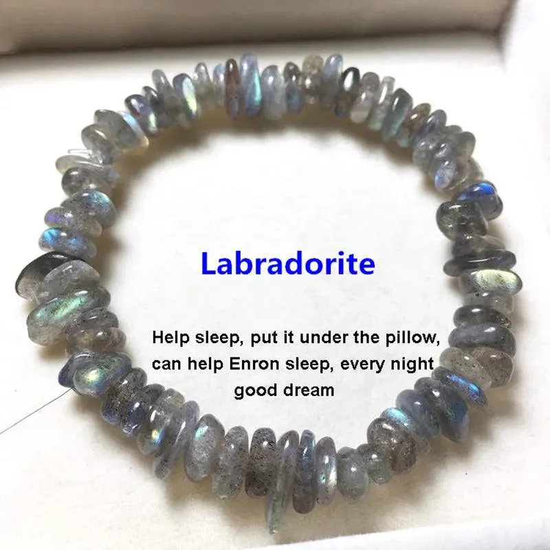 Natural Crystal Bracelet Irregular Stone Bracelet Beads Chip Jewelry Amethyst Aquamarine Rose Quartz Wristband Bangles for Women