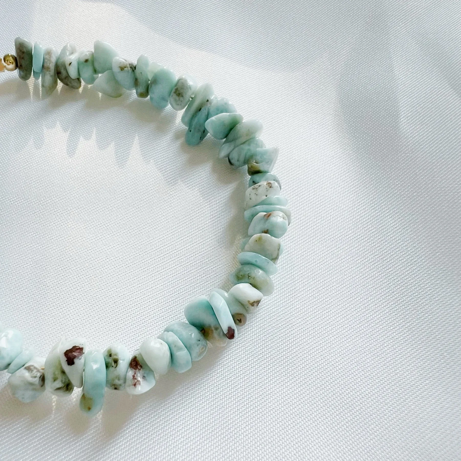 NEW! Sanibel Larimar Gold Filled Beaded Bracelet by True By Kristy