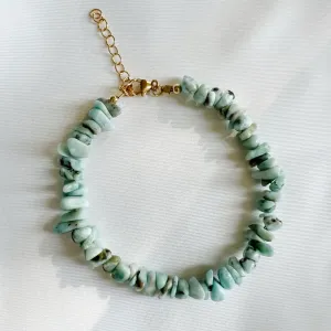 NEW! Sanibel Larimar Gold Filled Beaded Bracelet by True By Kristy