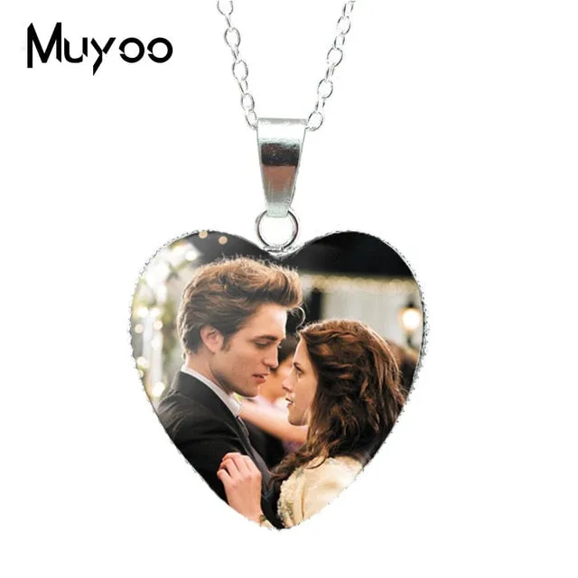 New Twilight Movie Bella Edward Jacob Renesmee Character Heart Pendant Necklace Handmade Jewelry Necklaces HZ3