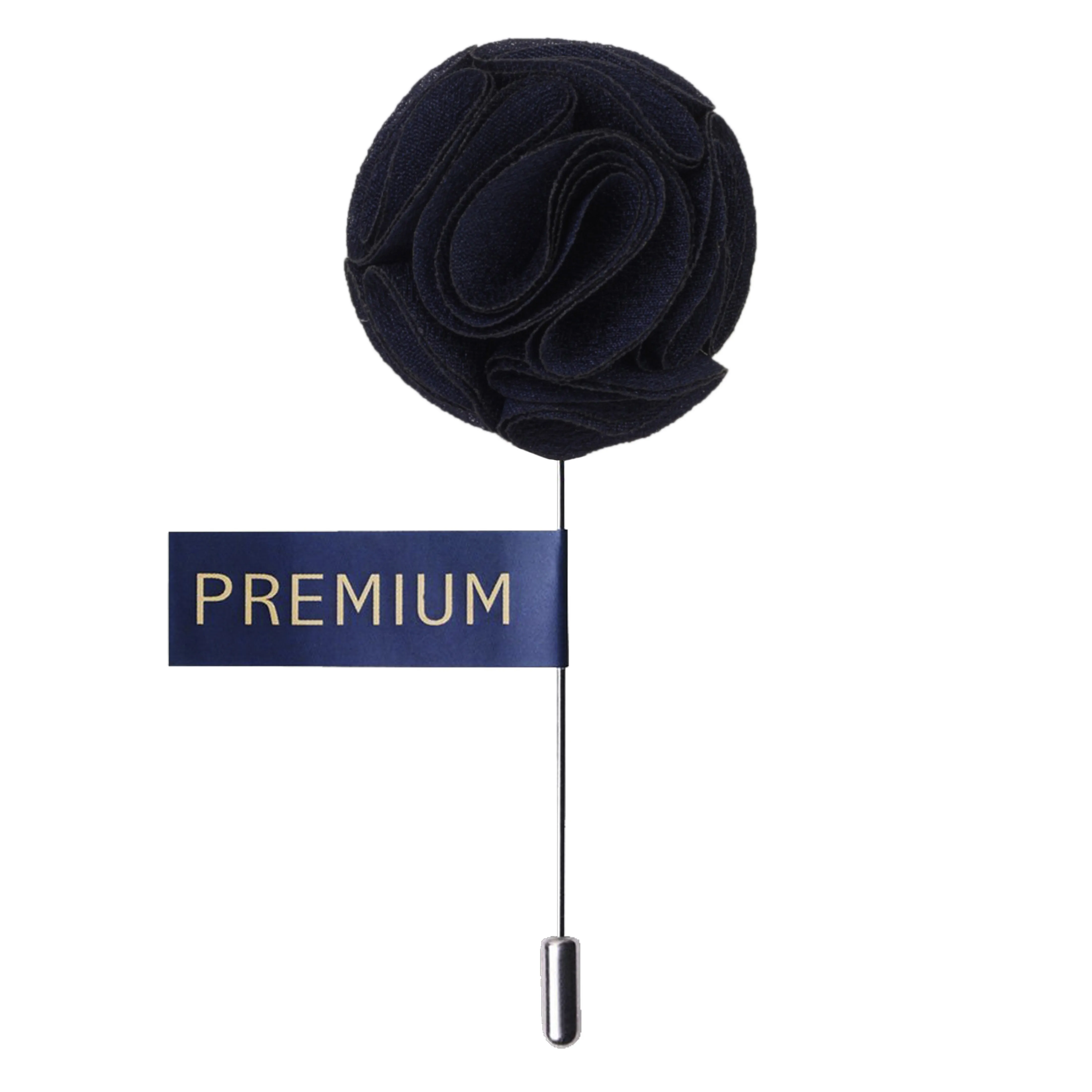 Peluche Floral Elegance Navy Blue Colored Brooch for Men