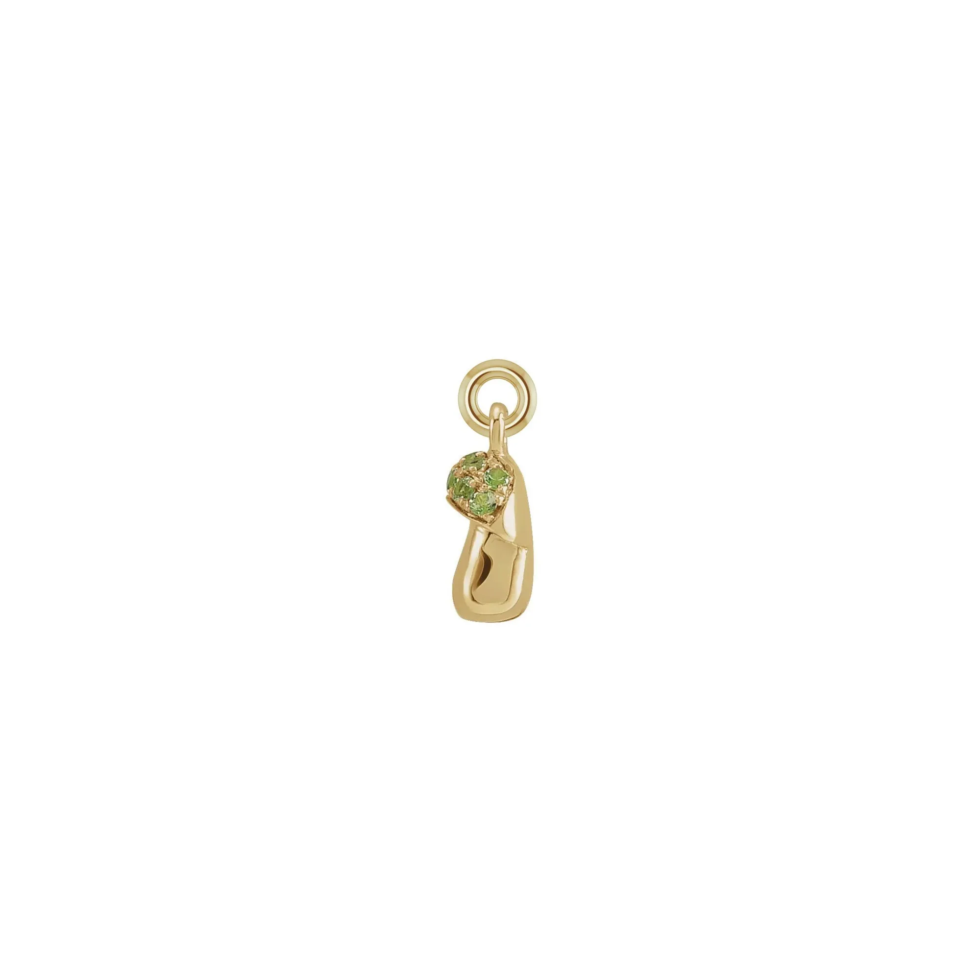 Peridot Mushroom Pendant (14K)