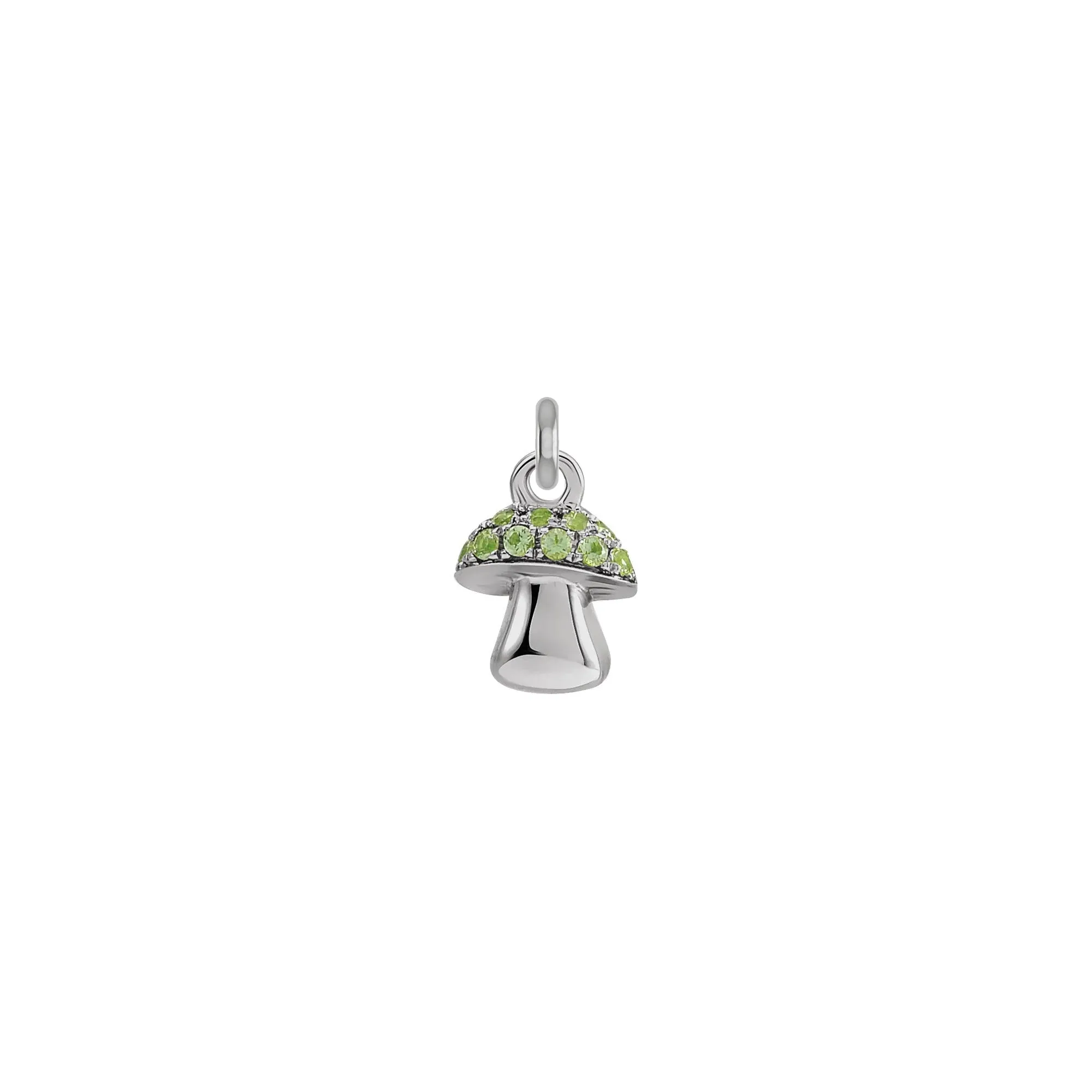 Peridot Mushroom Pendant (14K)