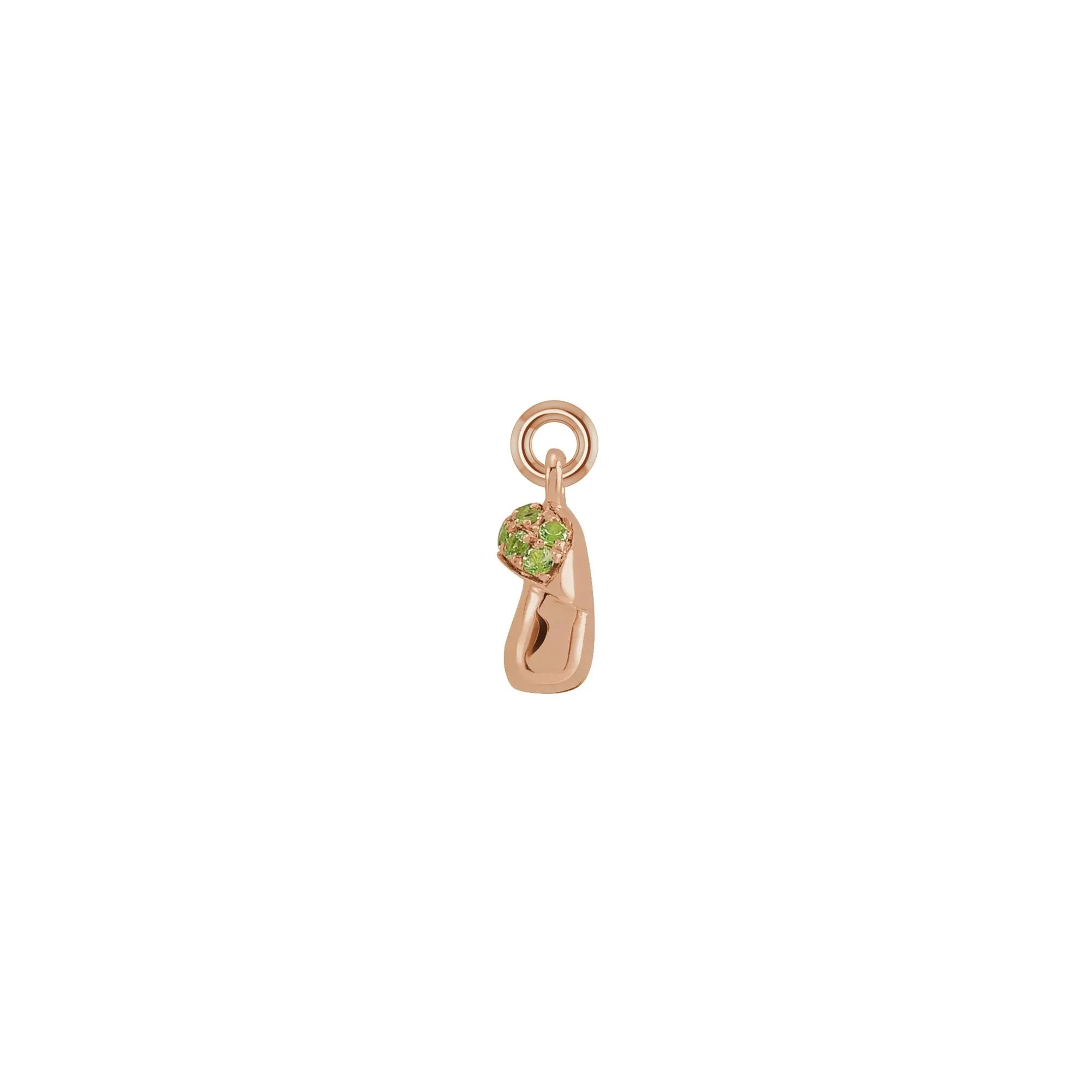 Peridot Mushroom Pendant (14K)