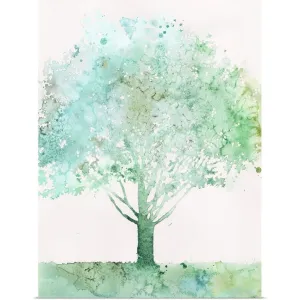 "Aquamarine Tree I" Poster Print