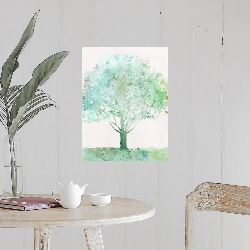 "Aquamarine Tree I" Poster Print