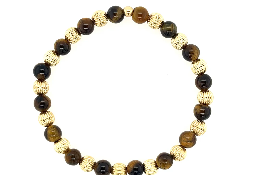 "LUCY" 14k gold-filled & pearl beaded bracelet