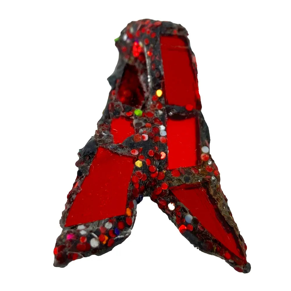 RED RIBBON BROOCH