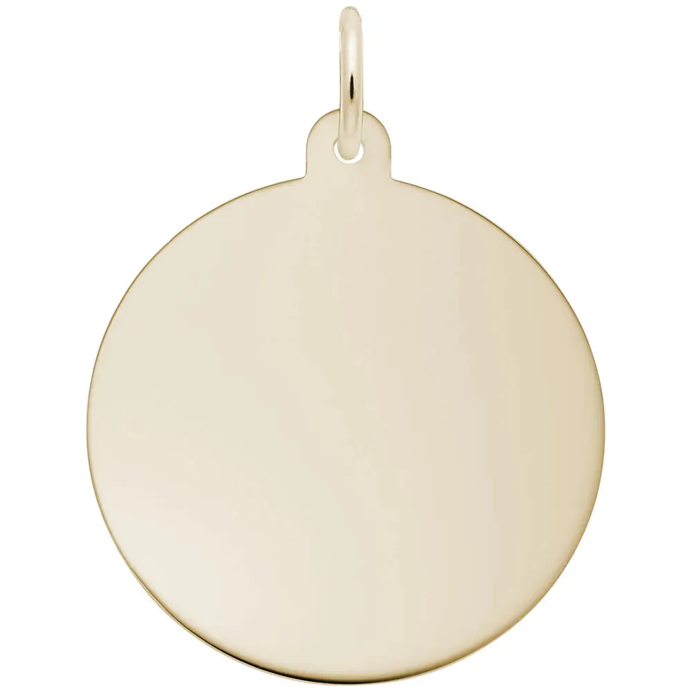 Rembrandt Round Gold Filled Disc Charm