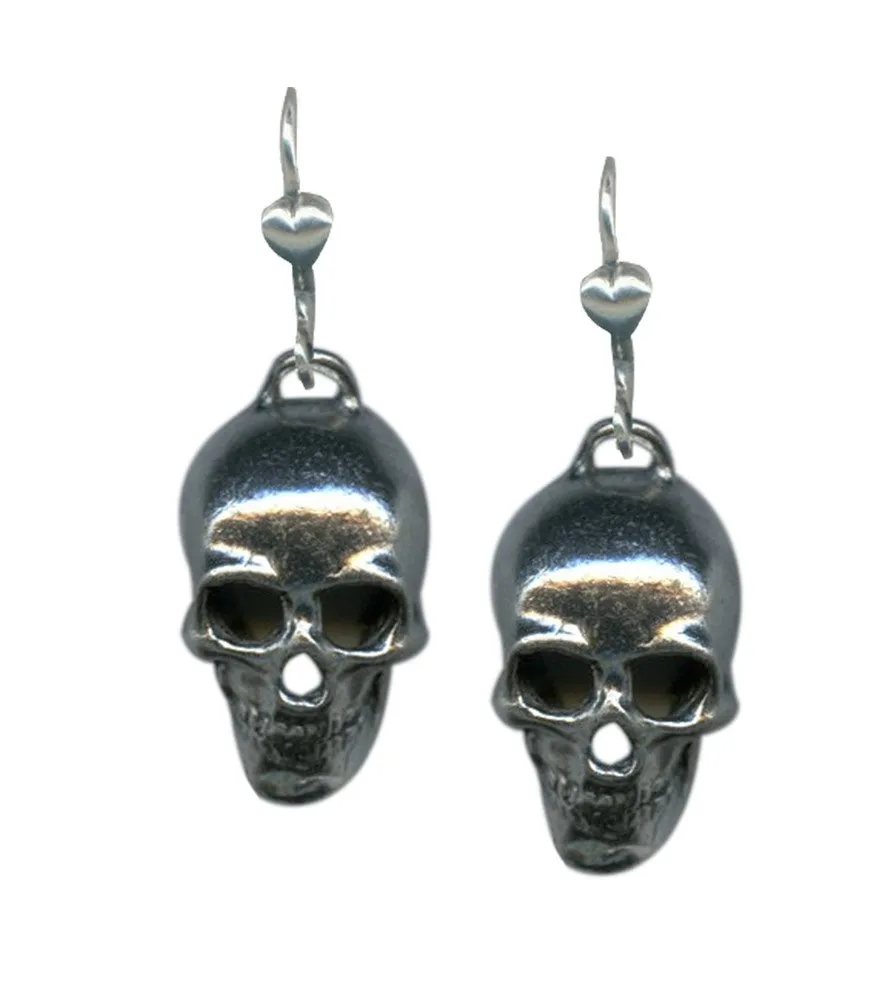 Skull Dangle Earrings by Classic Hardware