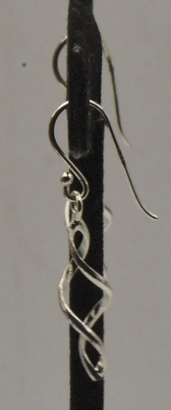 Sterling Silver Spiral Dangle Earrings