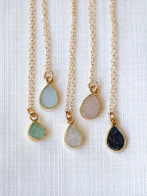 Susan Rifkin Druzy Charm Gold Necklaces | More Colors & Shapes!