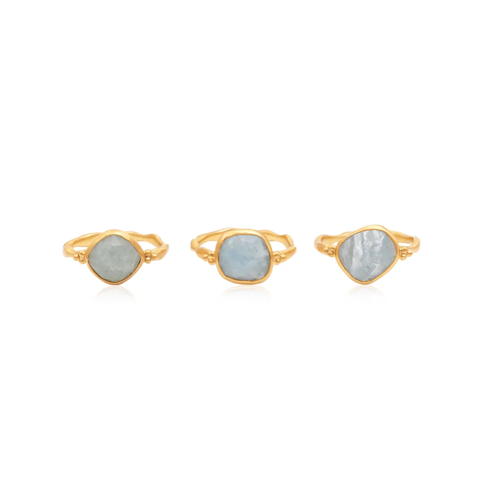 Tear of Joy Ring • Aquamarine