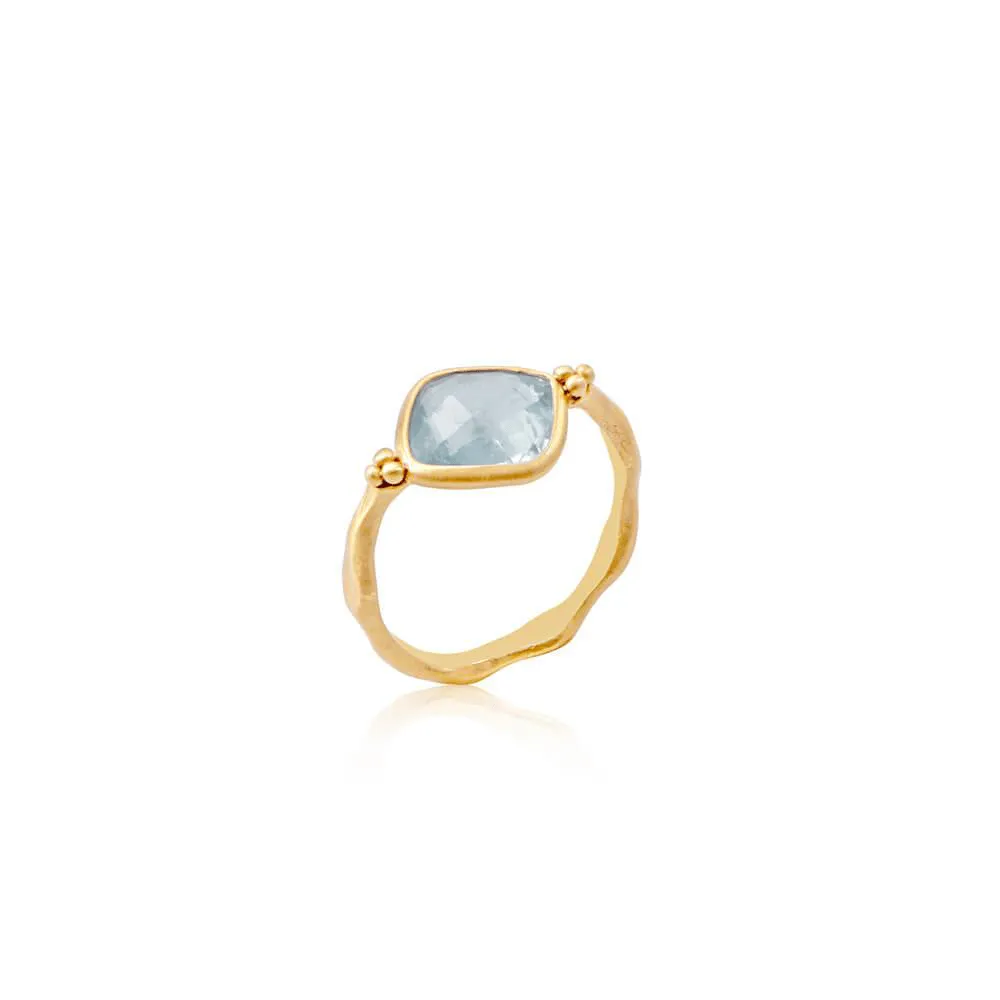 Tear of Joy Ring • Aquamarine