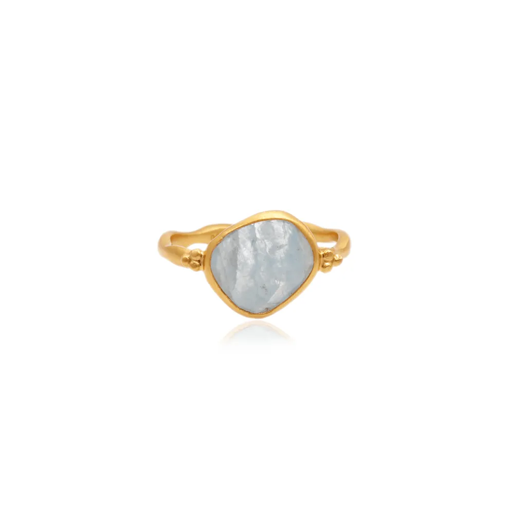 Tear of Joy Ring • Aquamarine