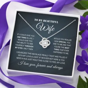 To My Beautiful Wife Necklace, Birthday Gift For Wife, valentine's day gift for wife