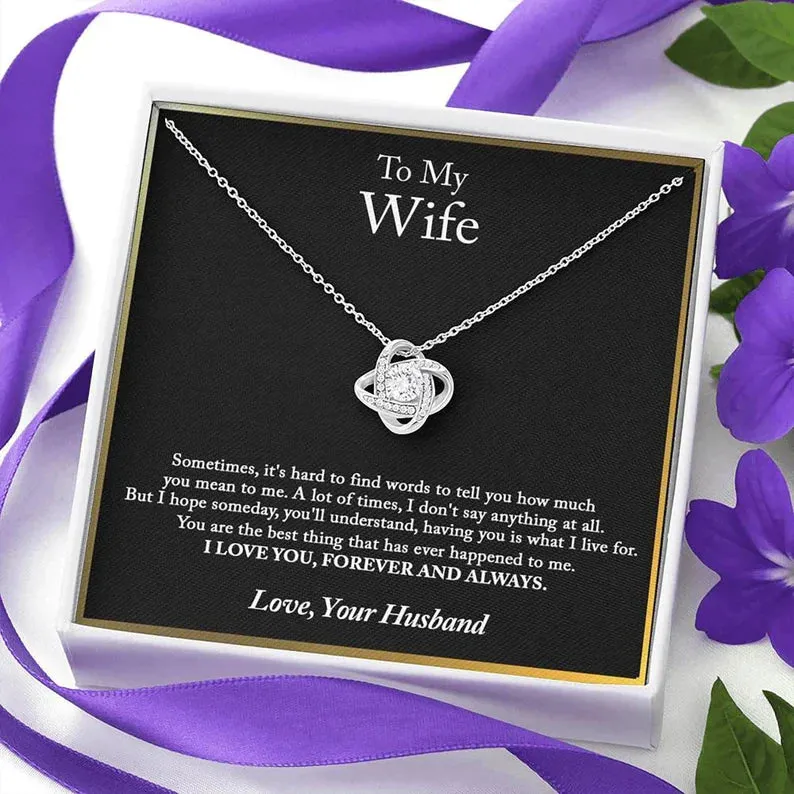 To My Wife Necklace, Wife Gift, Wife Birthday Gift, Wife Necklace, Anniversary Gift For Wife