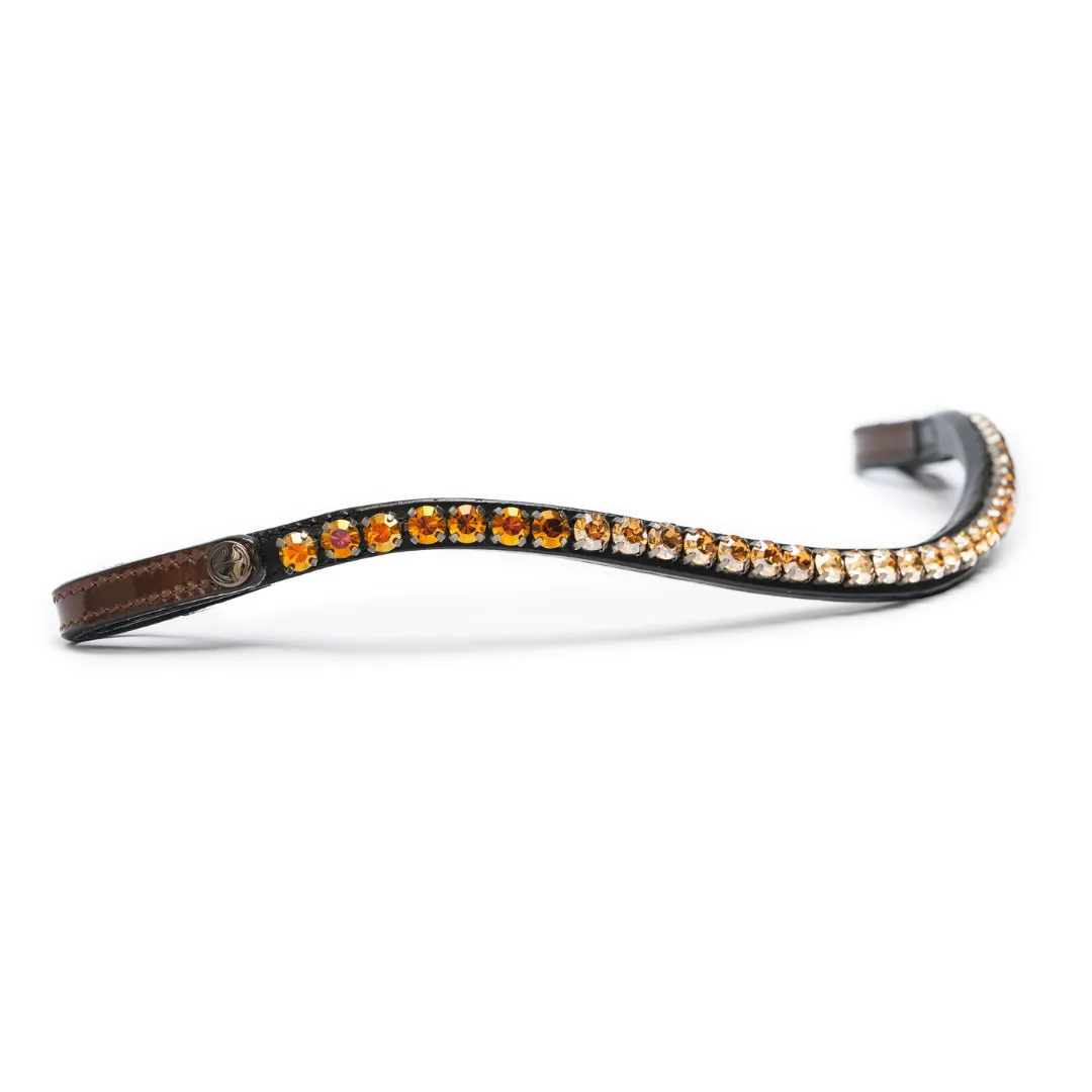 Valencia - Crystal Slimline Browband with Snaps