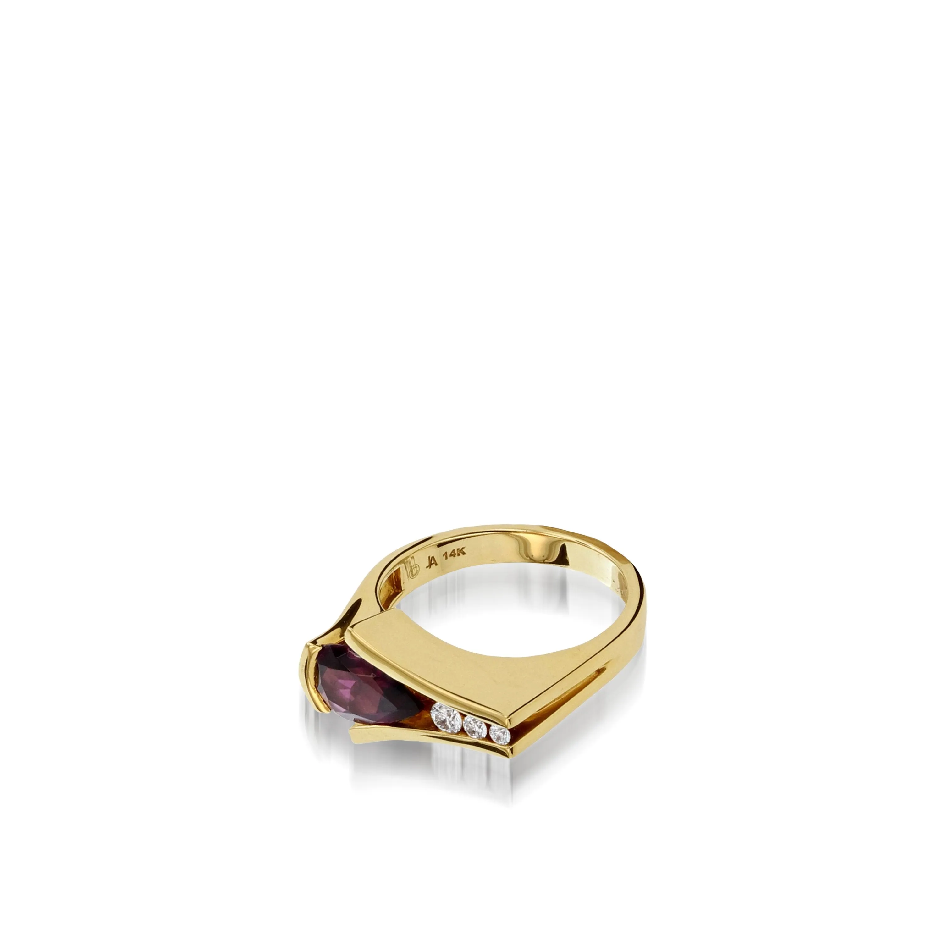 Venture Small Gemstone Ring with Diamonds