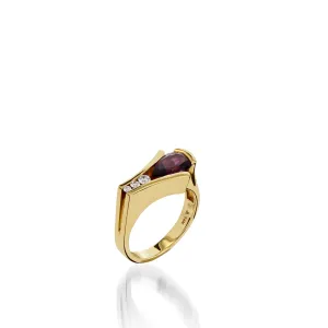 Venture Small Gemstone Ring with Diamonds