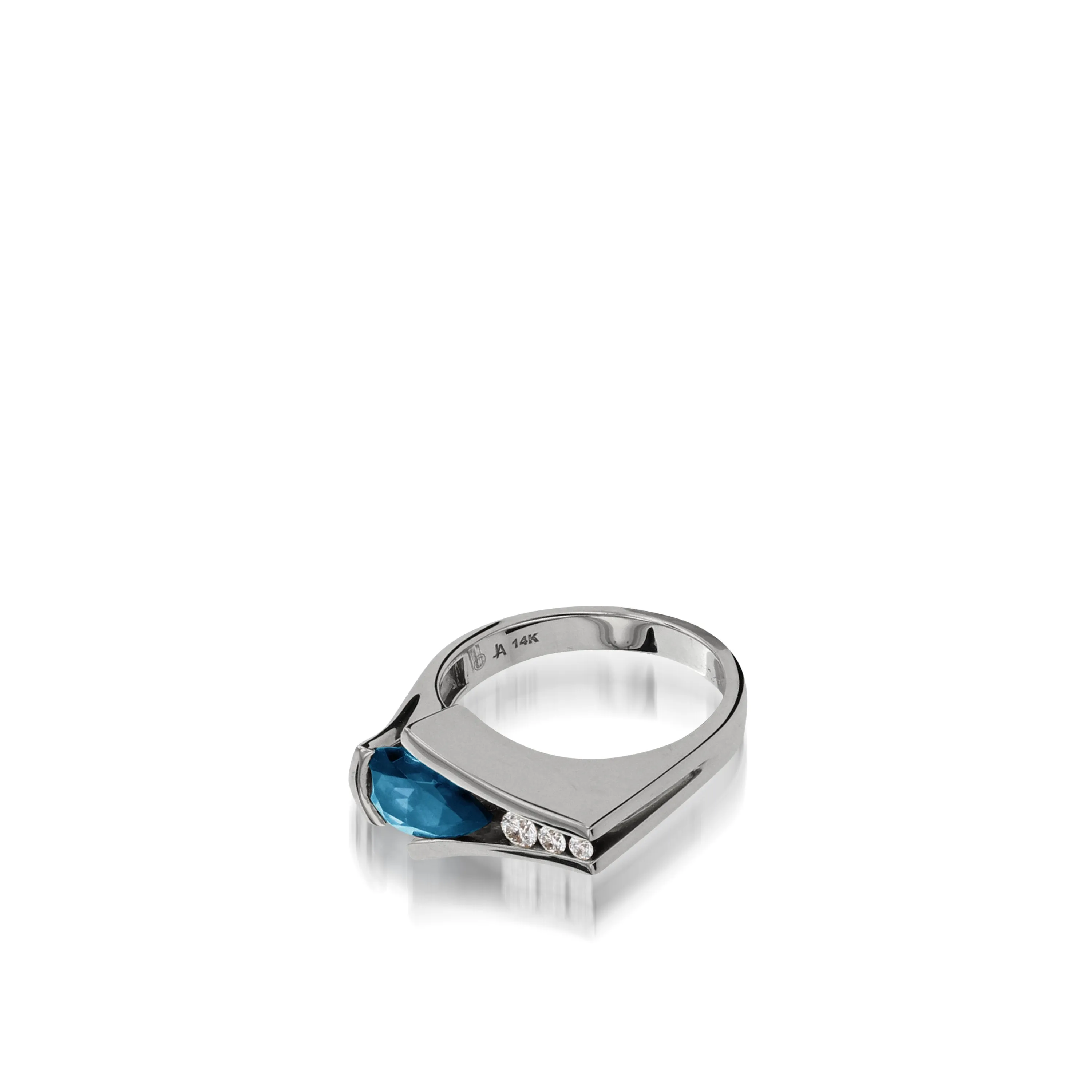 Venture Small Gemstone Ring with Diamonds