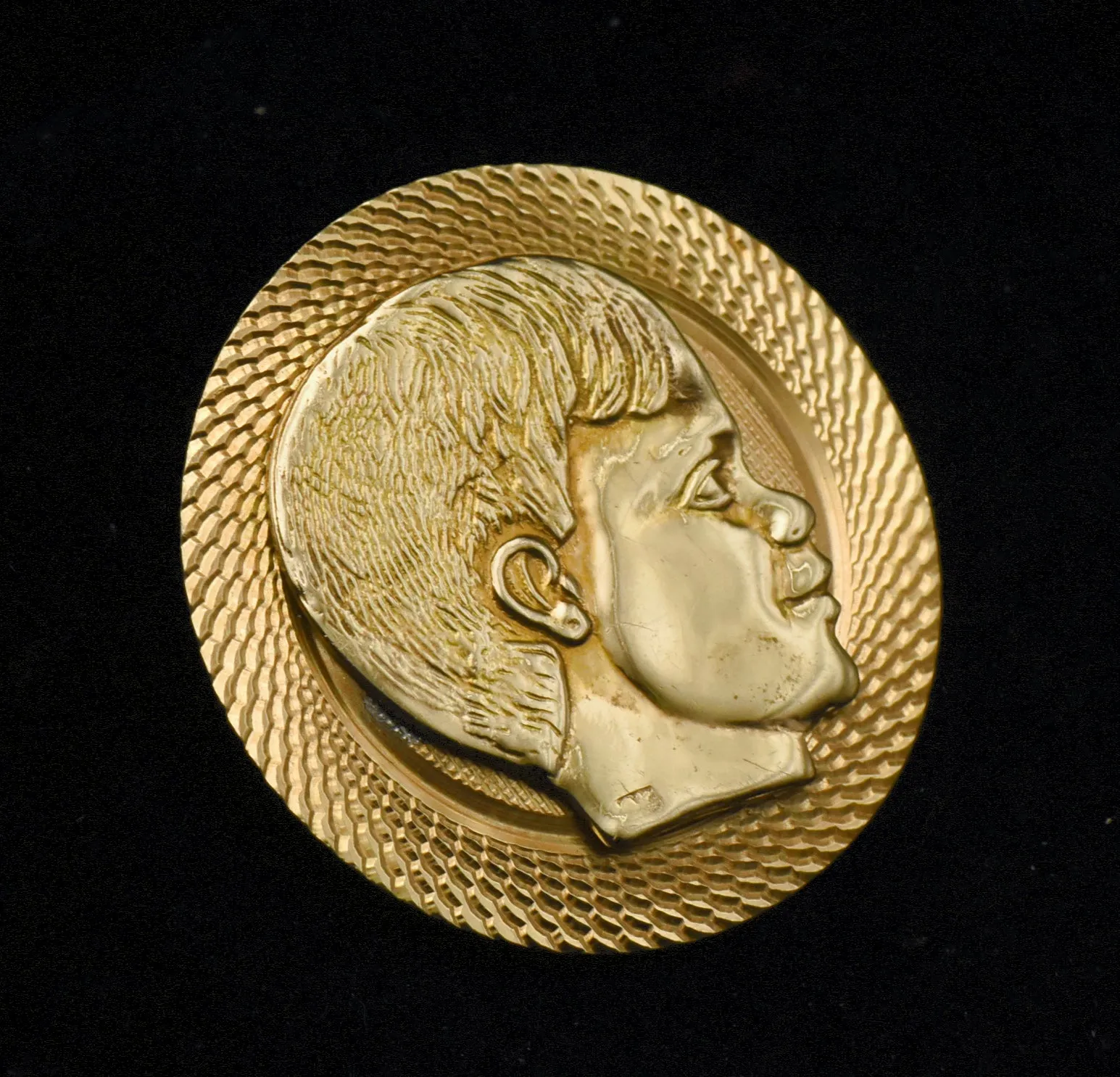 Vintage 14k Gold Boy's Profile Brooch