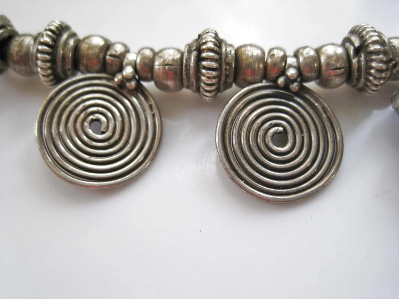 Vintage Tribal Silver Rajasthan Indian Choker Necklace