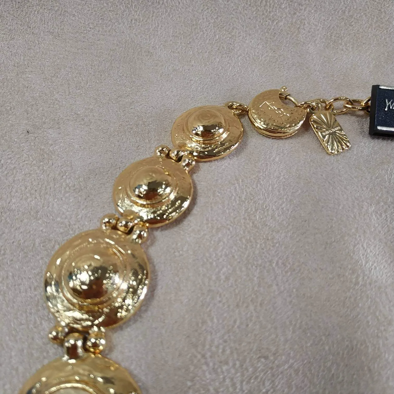 Yves Saint Laurent Vintage statement gold pearl necklace