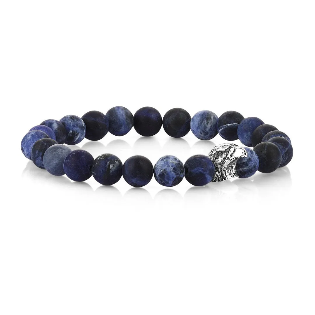 Zenith Eagle Beaded Bracelet - Silver